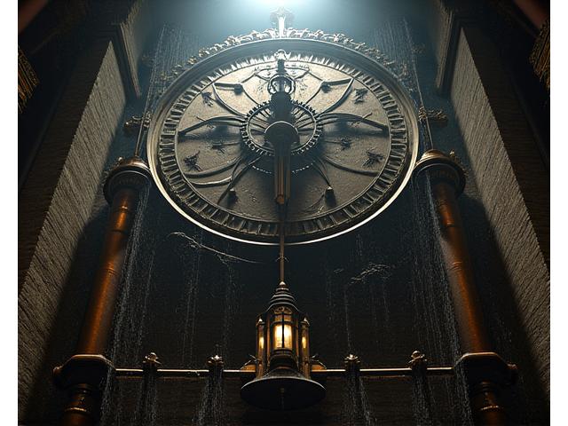 Mécanisme complexe d'une horloge de tour d'église